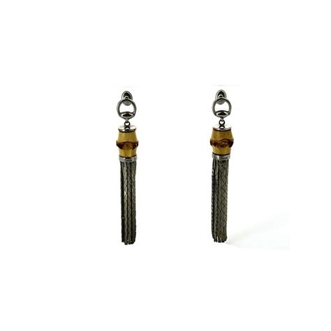 boucle d oreille bambou gucci|Boucles d’oreilles en or de créateur .